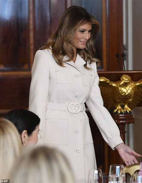 melania trump gucci coat|melania trump gowns.